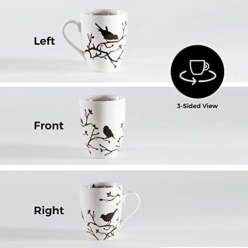 Divinity Boutique Inspirational Ceramic, Brown Birds on White Mug, 1 Theses. 5:16-17, The Joyful Always Pray, Multicolor, One Size,12 fluid ounce - Image 5