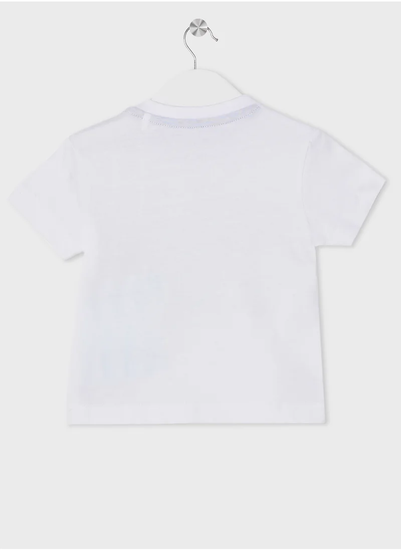 جس Kids Logo Crew Neck T-Shirt