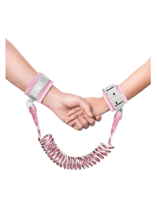 Toddler Harness Walking Leash- Child Anti Lost Wrist Link - Child Safety Harness - Upgrade with Reflective(6.5ft) - for Boys and Girls,Not Easy to Open Without Key (Pink) - Image 1