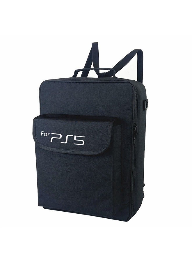 FlashHawk PS5 Backpack Carry Case, Large Storage Case for PS5/PS4/Xbox Console Games and Accessories,Travel Bag, Black - Image 4