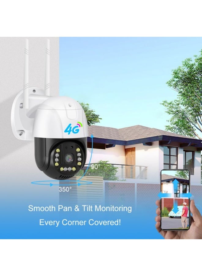 كاميرا مراقبة V380PRO داخلية وخارجية 4G/WiFi – مقاومة للماء، برؤية ليلية ملونة بمصدرين للضوء - Image 3