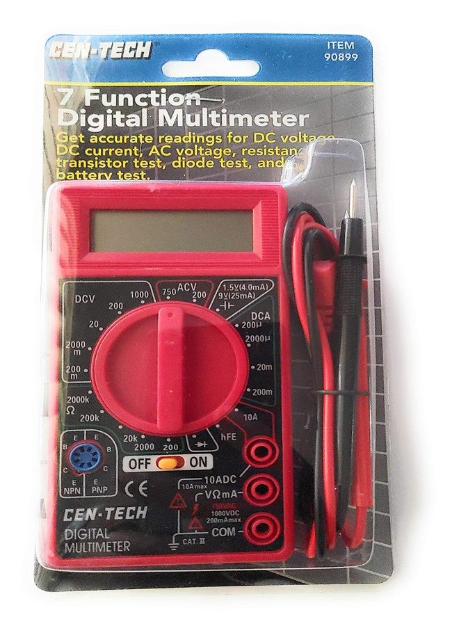 NOYAFA Cen-Tech Digital Amp Ohm Volt Meter Ac Dc Voltmeter Multimeter,Red - Image 4