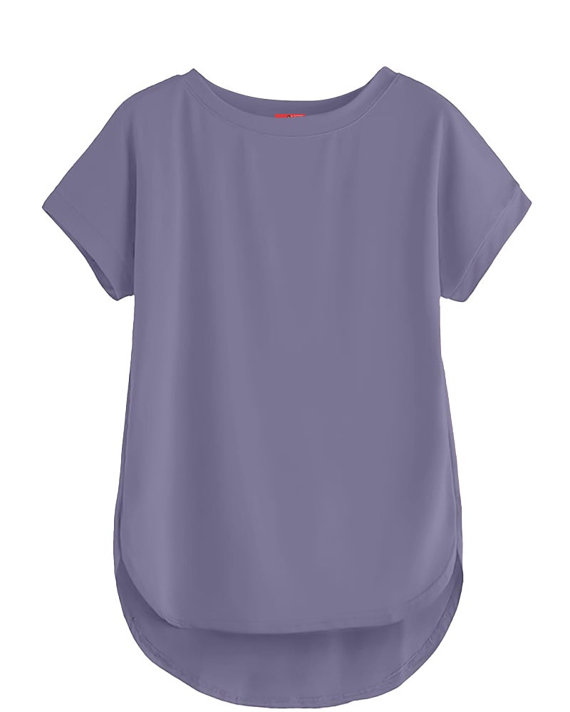 SHODOX® Women's Cotton Blend Solid Regular fit Round Neck Short Sleeve T-Shirt (Pack of 1) - Image 1
