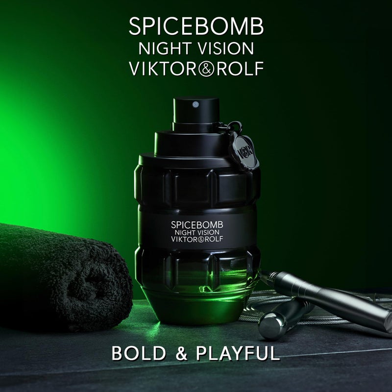 VIKTOR & ROLF Viktor&Rolf - Spicebomb Nightvision Eau de Toilette - Warm, Spicy & Fresh - Cologne for Men - With Notes of Bergamot Citrus, Black Spices & Rosemary - 3 Fl Oz - Image 3