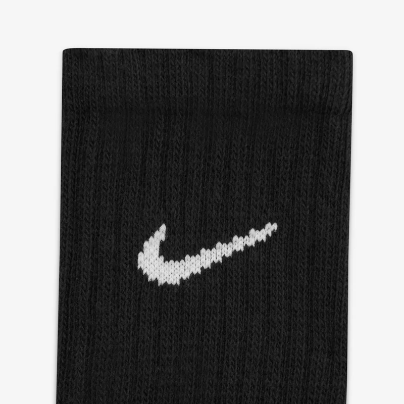 Nike Black Value Cotton Crew Socks (3 Pack)  | Best Price UAE