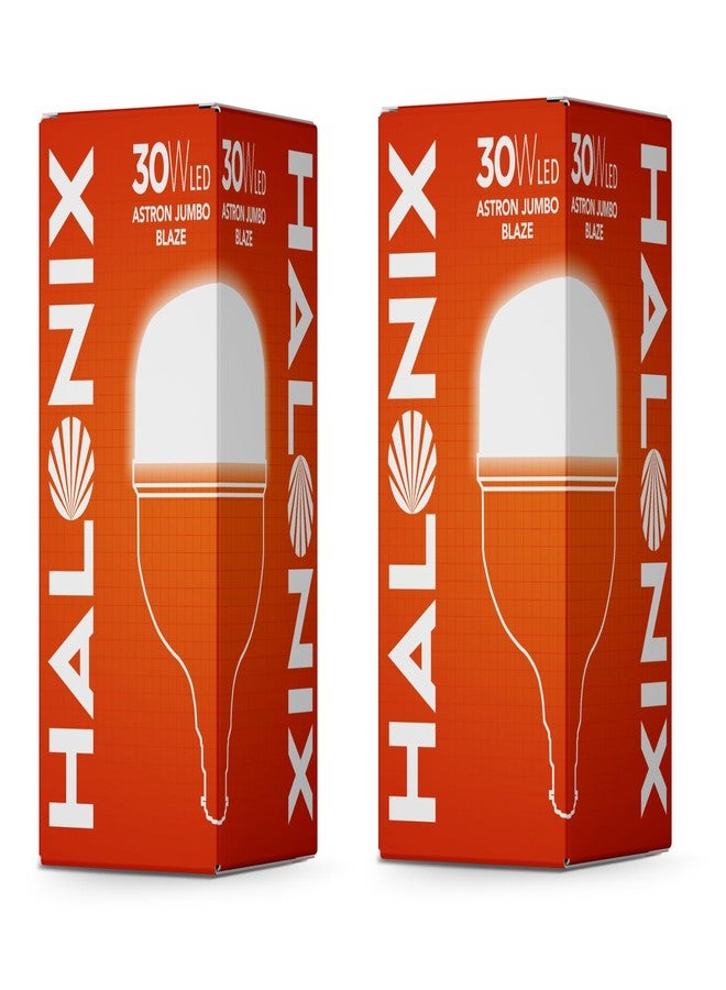 Halonix 30W LED Bulb for Home & Office |Cool Day White (6500K) | B22 Base|180 degree Light coverage |Surge Protection | Energy Efficient | Pack of 2