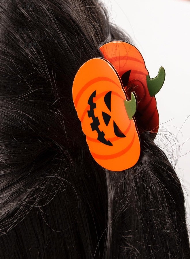 ايوبوك مشابك شعر هالوين لطيفة على شكل أشباح، مشابك شعر على شكل مخلب للشعر الخفيف، مشابك شعر برتقالية شريرة على شكل يقطينة، إكسسوارات شعر مانعة للانزلاق، مشابك شعر على شكل سرطان البحر، لوازم شعر للحفلات التنكرية، زينة شعر قطعتين - Image 4