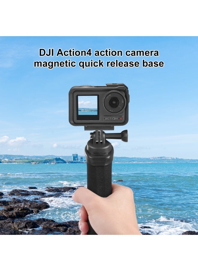 بولوز مناسبة لأنّ كبيرة شينجيانغ DJI osmo العمل 4 / 3 المغناطيسي امتصاص سريع إزالة مخلب اثنين قاعدة التبديل المغناطيسي القوي توسيع الملحقات ( اللون : أسود ) - Image 2