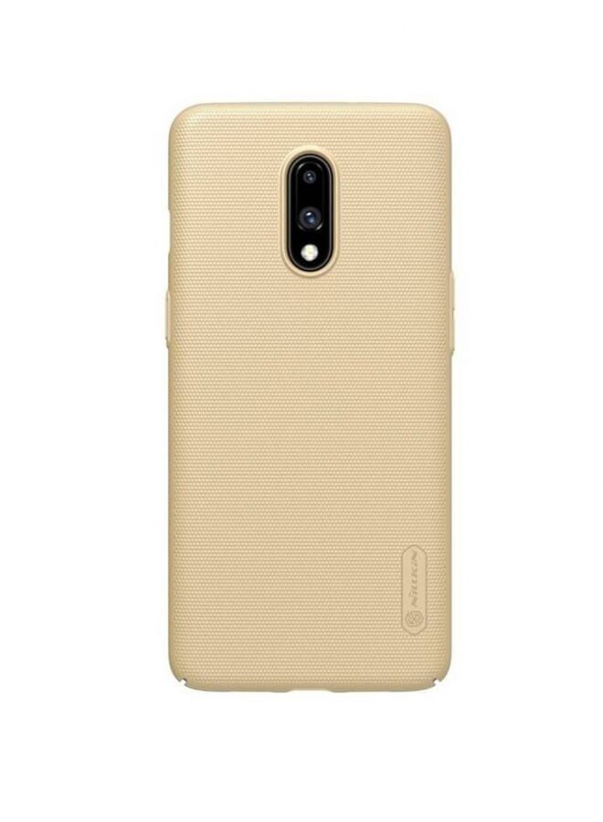 Nillkin Super Frosted Shield Hard Pc Back Case Cover For Oneplus 7 Gold - Image 1