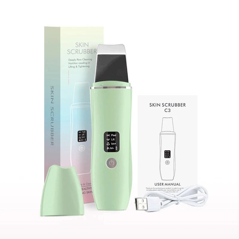 HailiCare Ultrasonic Skin Scrubber Electric Facial Cleansing Pore Deep Cleanser Acne Blackhead Remover Peeling Shovel Lifting Skin Care - Image 1