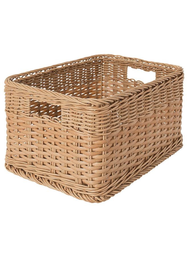 Zaboon Basket, Plastic Rattan, 25X35X20 Cm - Image 1