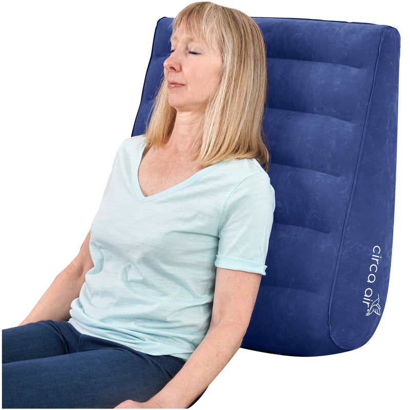 Circa Air Circa Air Inflatable Wedge Pillow for Travel Wedge Pillow for Sleeping Extra Wide 27 Triangle Sit Up Pillows for After Surgery Sleep Wedges for Acid Reflux or Snoring Incline Pillow for GERD 