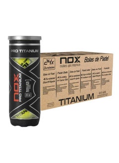 NOX Case Of 24 Cans Of 3 Pro Titanium Padel Balls 