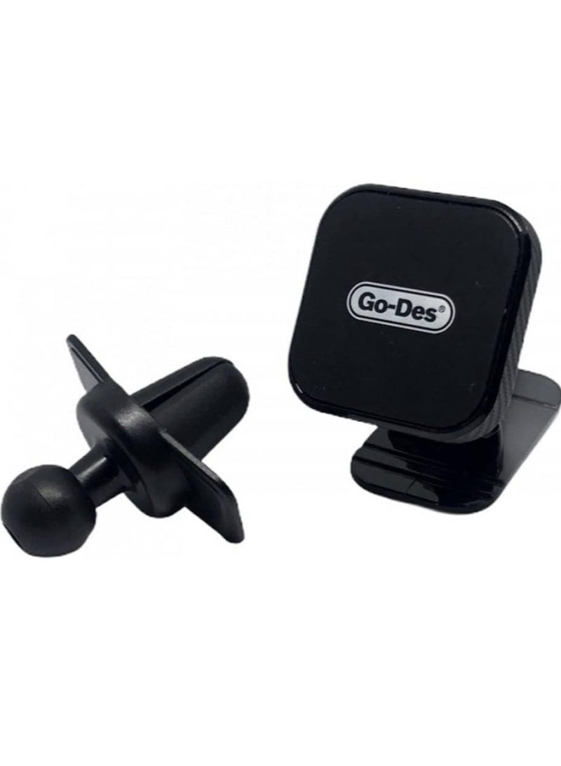 GO-DES Car Phone holder 2 in 1 Magnetic Phone Mount, Universal Air Vent Magnetic Device Holder with Extra Strong Adhesion to all Surfaces Compatible for all Devices - Image 4