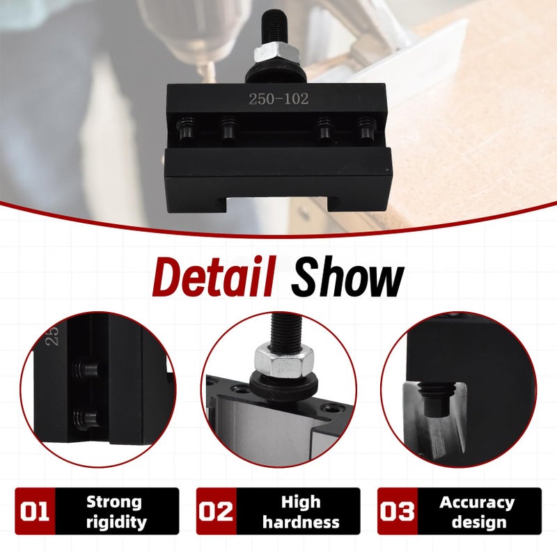 findmall 5Pcs AXA 250-102 Tool Holder AXA 102 Quick Change Tool Post Holder Fit for Swing 12 Inch AXA Tool Holder - Image 4