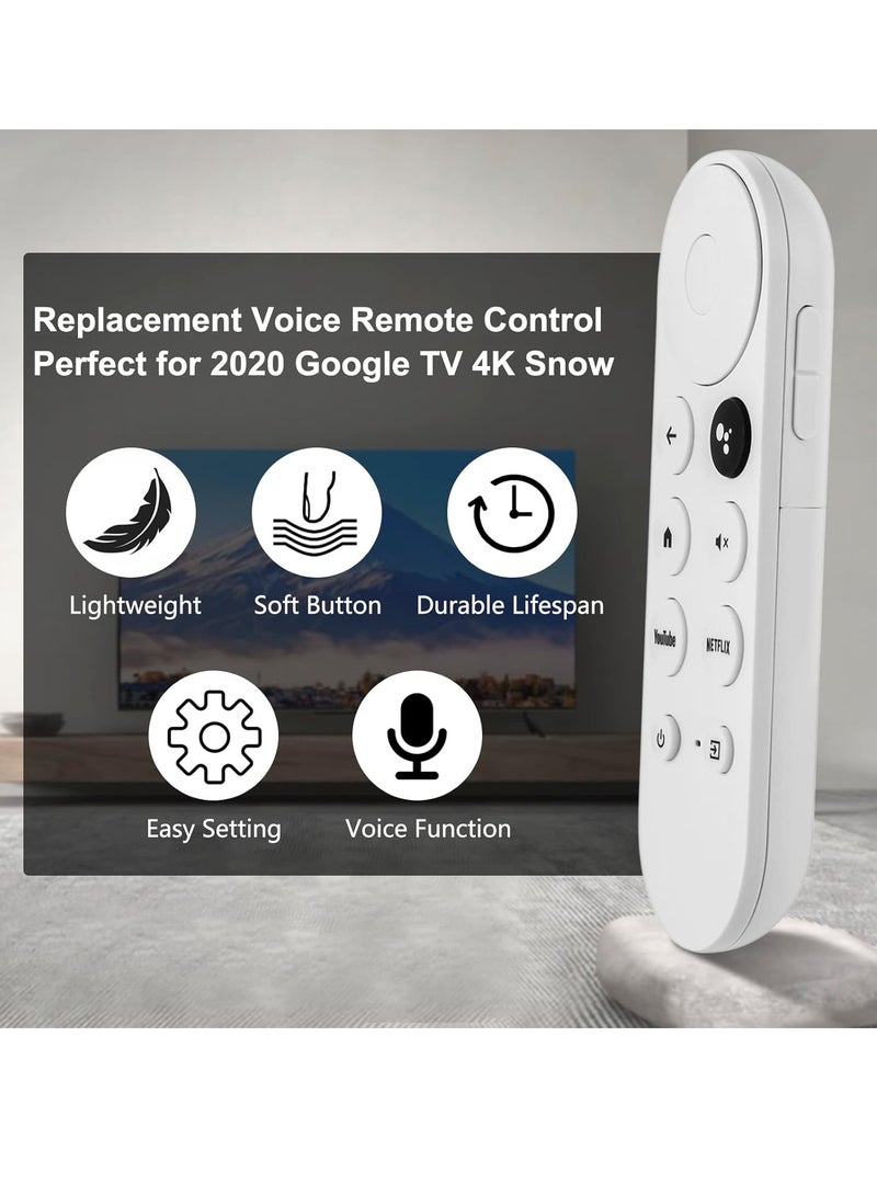 ELTRAZONE Voice Remote Control Replacement for 2020 Google TV 4K Snow (G9N9N GA01920) - YouTube & Netflix Shortcut Buttons - Image 2