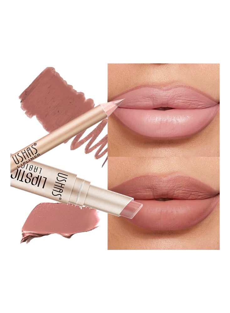 Ushas Matte Lipstick-2in1 Lipstick & Lipliner,Long Lasting Non-Stick Waterproof Lip Liner Lipstick for Women （Nude） - Image 4