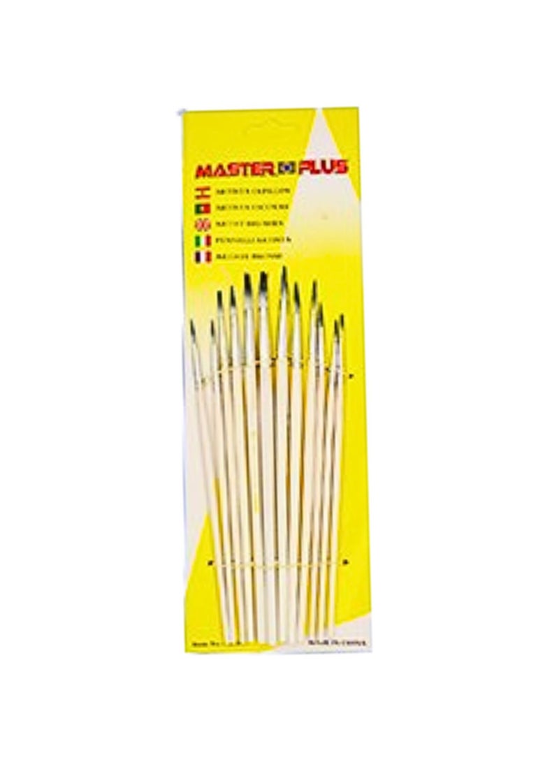 MASTER PLUS Professional Round Paint Brush Set 12 Piece - Image 2