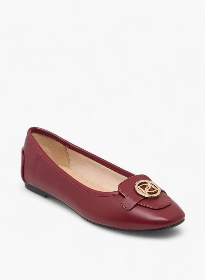 Paprika Logo Accent Slip-On Ballerina Shoes