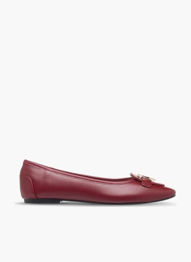 Paprika Logo Accent Slip-On Ballerina Shoes