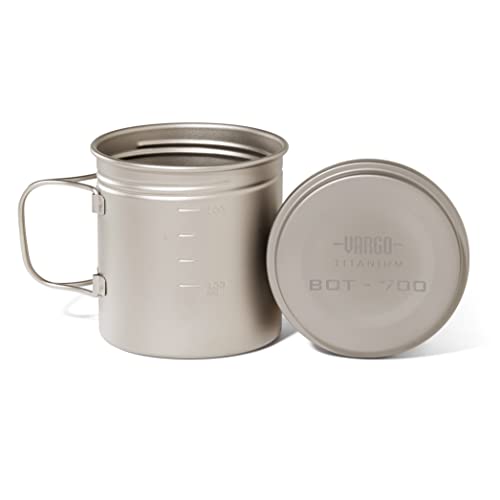 Vargo Titanium BOT Series | Vargo BOT - 700 | Titanium Cooking Pot and Water Bottle with Foldable Handles and Watertight Lid | 700ml (23 oz.) - Image 1