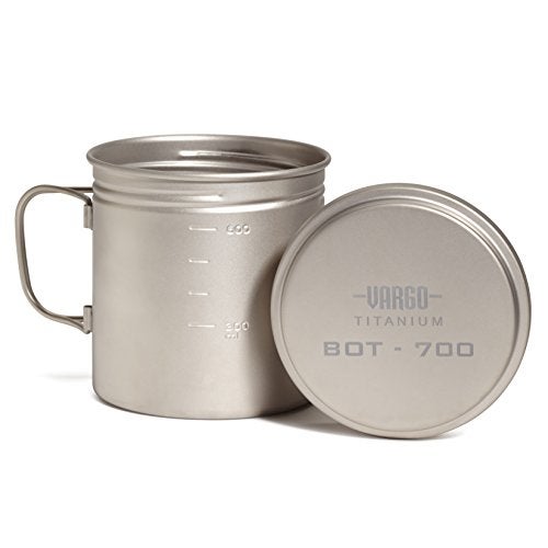 Vargo Titanium BOT Series | Vargo BOT - 700 | Titanium Cooking Pot and Water Bottle with Foldable Handles and Watertight Lid | 700ml (23 oz.) - Image 4
