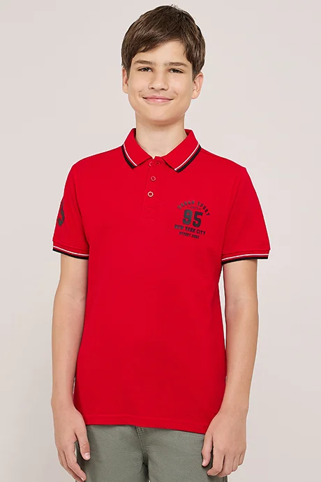 أر أند بي Print Detail T-Shirt With Crew Neck and Short Sleeves