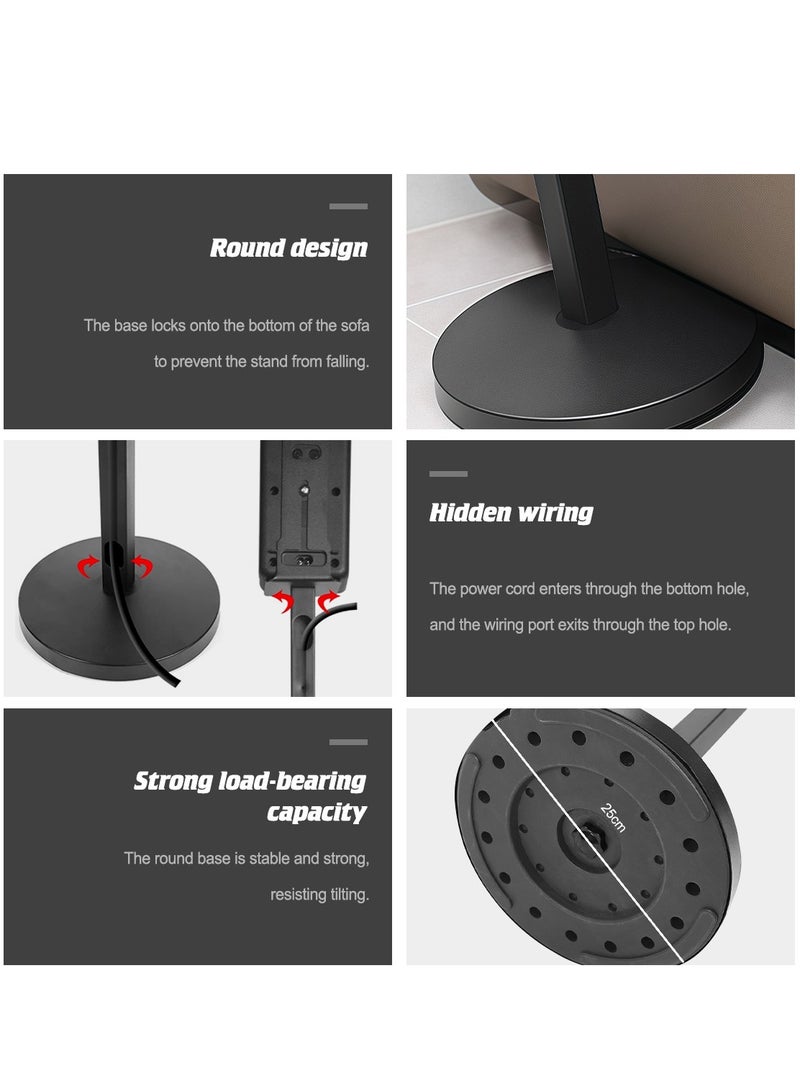 FlashHawk Speaker Stands Pair - Adjustable Height Speaker Stands for Sony SA-RS3S - Strong Load-Bearing Capacity - Included Screws & Easy DIY Assembly - Image 3