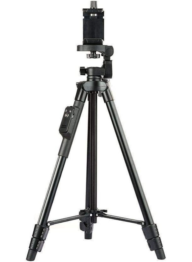 VCT-5208 Portable Tripod Stand With Remote Shutter Black - Image 5