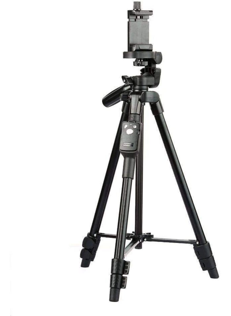 VCT-5208 Portable Tripod Stand With Remote Shutter Black - Image 4