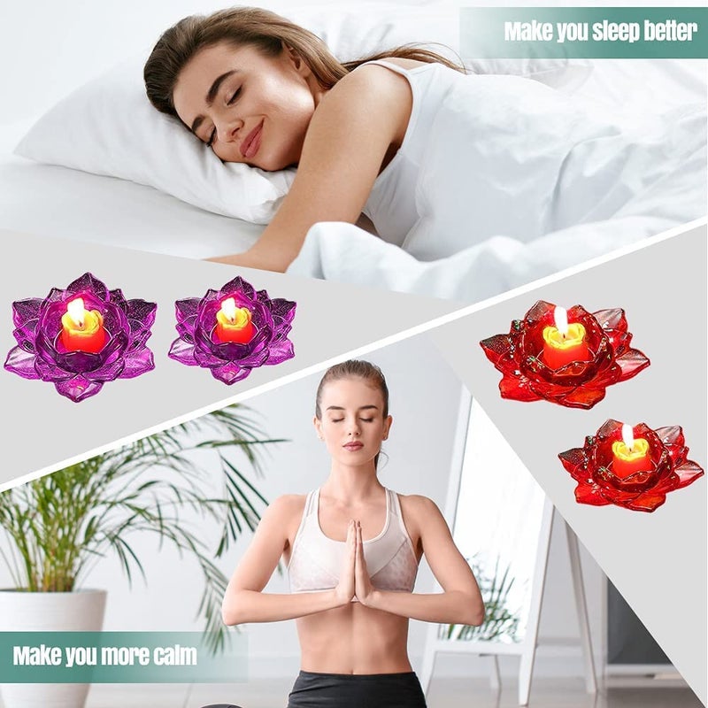 Snoogg SNOOGG® Resin Molds Lotus Flower, Molds for Resin Tea Light Candles Holders Silicone Molds for Epoxy Resin DIY, Candlestick, Trinket Container, Candy Box Home Table Decoration Pack of 2  - Image 5