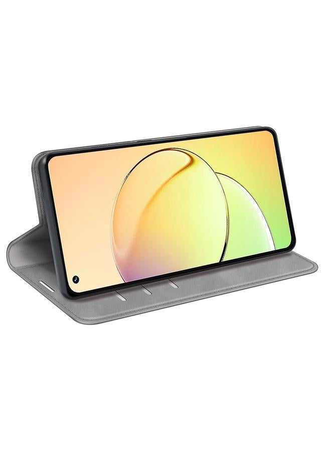 اس-توب جراب هاتف Realme 10 4G من الجلد المغناطيسي القابل للسحب بتصميم كلاسيكي - Image 5