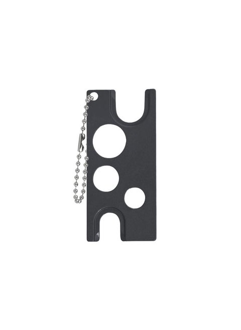 2 Piece Multi-Function Beading Machine Multi-Color Oil Bottle Opener Key Chain Essential Oil Dispensing Tool Bottle Opener Small Assistant(Black)