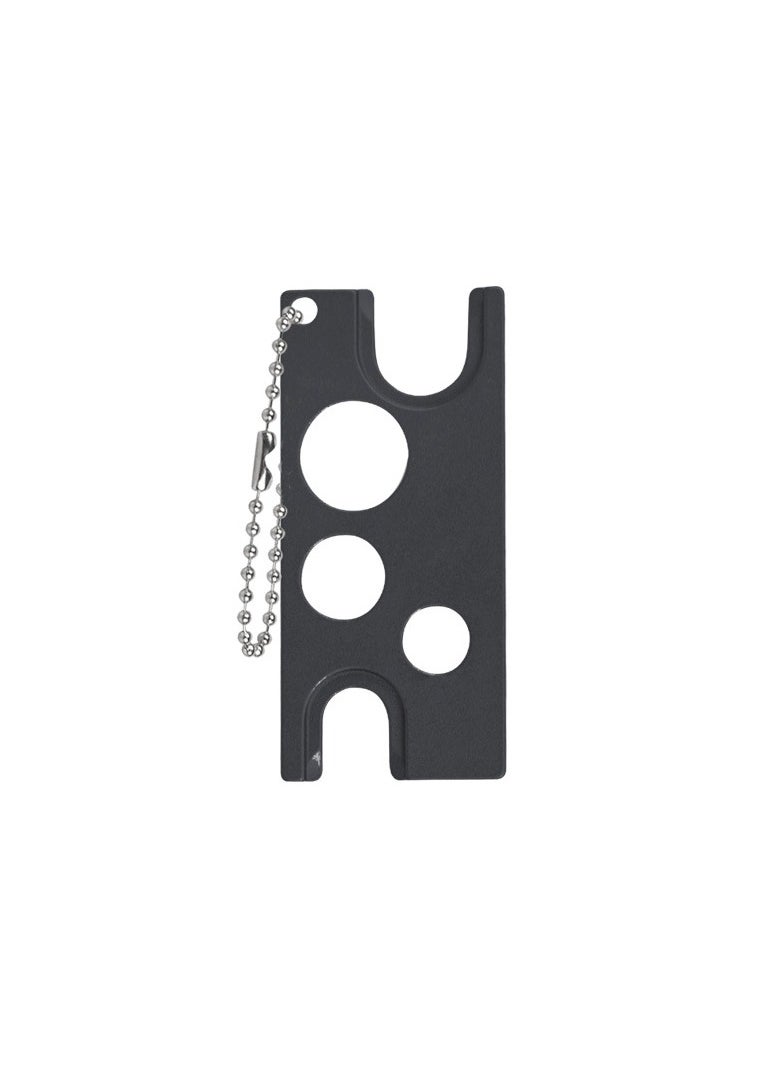 Generic - 2 Piece Multi-Function Beading Machine Multi-Color Oil Bottle Opener Key Chain Essential Oil Dispensing Tool Bottle Opener Small Assistant(Black) - Image 1