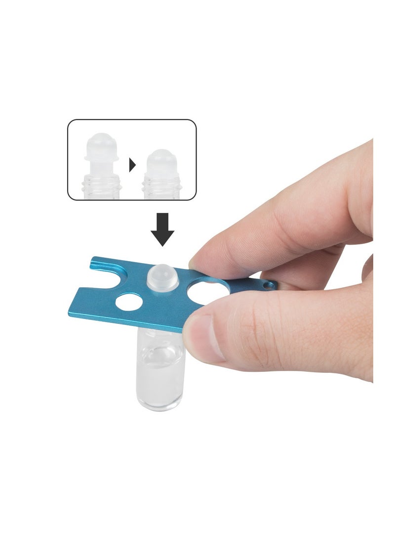 Generic - 2 Piece Multi-Function Beading Machine Multi-Color Oil Bottle Opener Key Chain Essential Oil Dispensing Tool Bottle Opener Small Assistant(Black) - Image 1