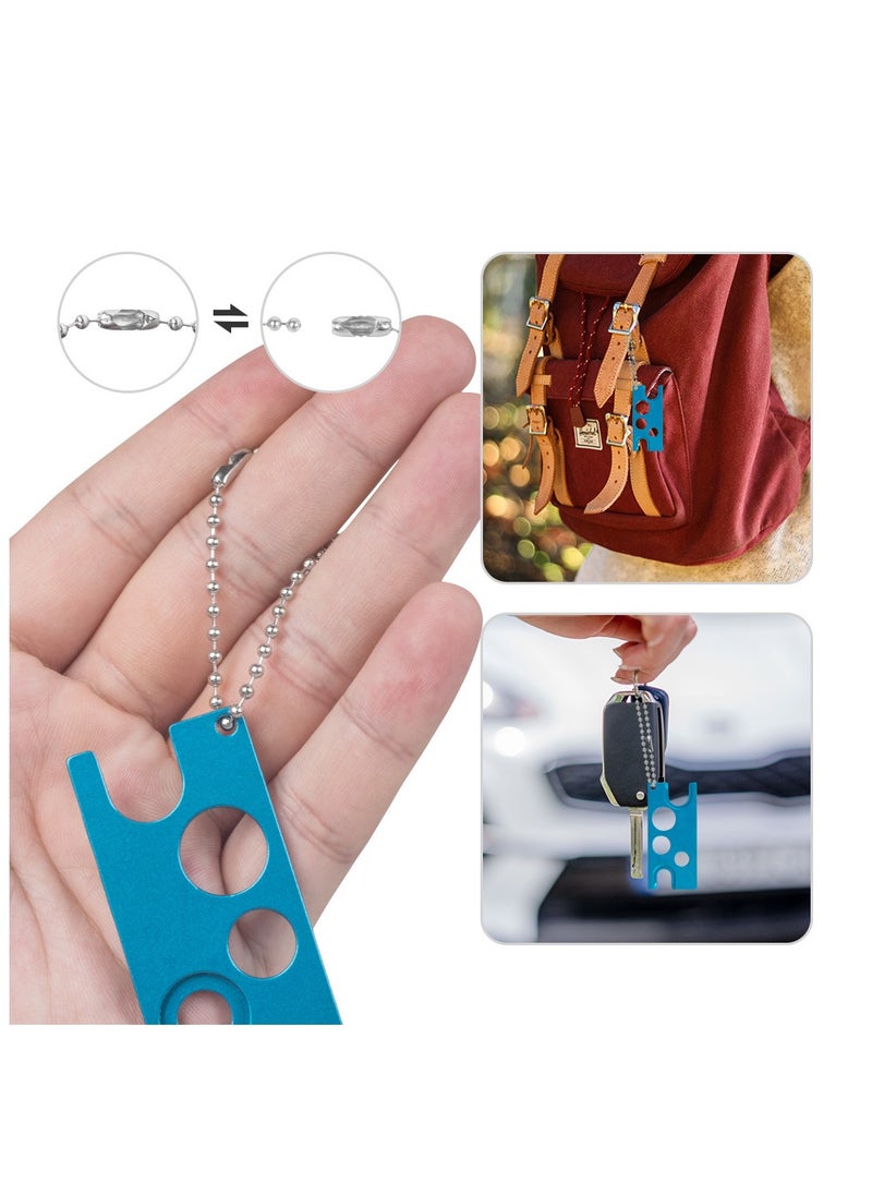 Generic - 2 Piece Multi-Function Beading Machine Multi-Color Oil Bottle Opener Key Chain Essential Oil Dispensing Tool Bottle Opener Small Assistant(Black) - Image 1