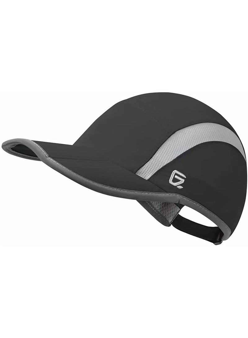 Men Women Baseball Cap, Reflective Folding Outdoor Hat Adjustable Unstructured Design UPF 50+ Sun Protection Sport Hats Uni Baseball Cap, Cools When Wet - Image 1