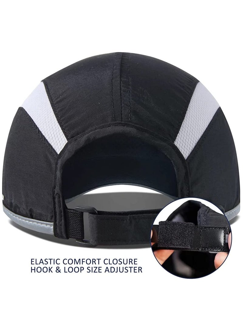Men Women Baseball Cap, Reflective Folding Outdoor Hat Adjustable Unstructured Design UPF 50+ Sun Protection Sport Hats Uni Baseball Cap, Cools When Wet - Image 5