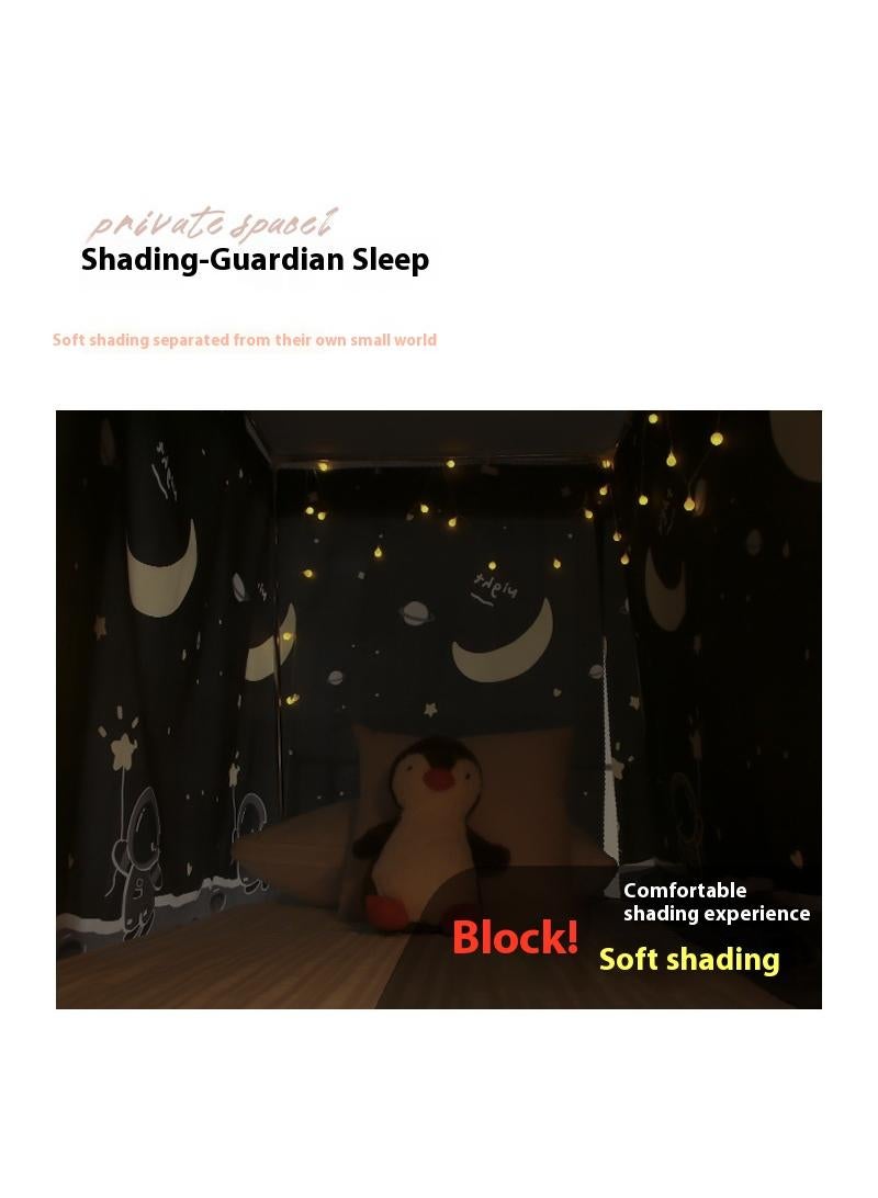 Bluejw Cartoon Pattern Design Lower Deck Zipper Bed Curtain With Mosquito Net - Image 3