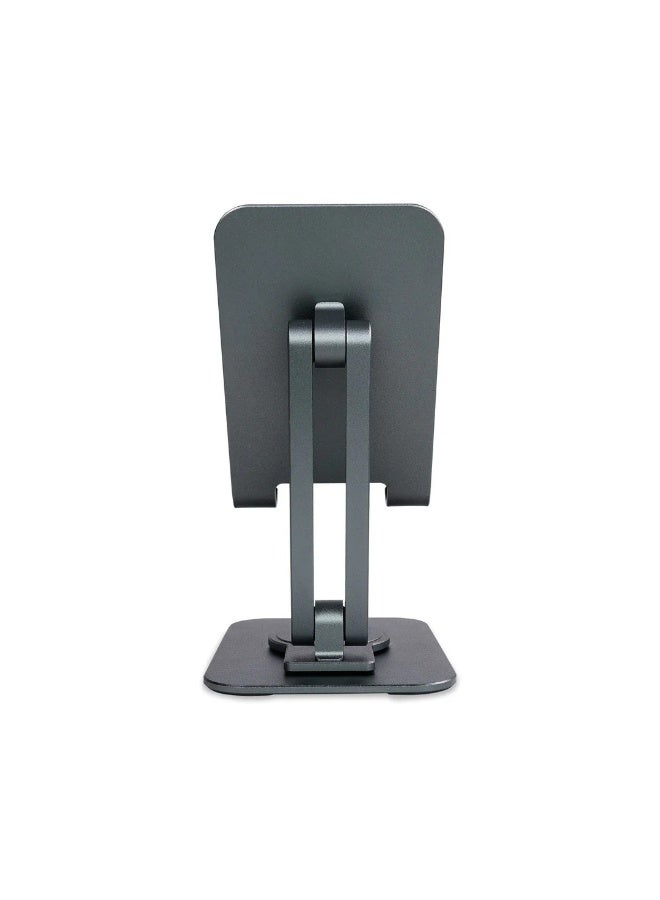 Metal phone Holder for Desk, Portable & Foldable Cell Phone Stand for Office & Kitchen,60°Rotating, Adjustable Tablet Stand for All Mobile Phones (Grey) - Image 4