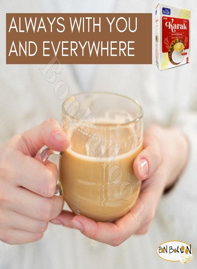 BonBalloon Instant Karak Chai Tea With Creamer Sweetened Skimmed Milk & Cardamom Vegan Cream Break ( 1 Pack = 8 Sachets x 25 gm ) Natural Coffee New World Of Non Gmo Kosher Halal ??? ??? ?????? - Image 5
