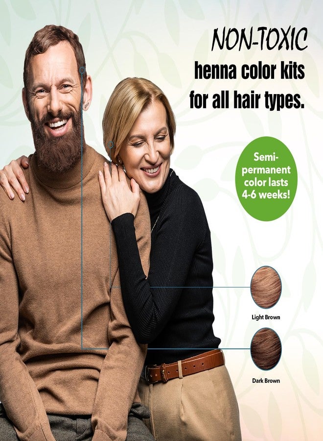 Light Mountain Henna Hair Color & Conditioner, Color the Gray - Light Brown Hair Dye for Men/Women, 2-Step Chemical-Free, Semi-Permanent Hair Color for White, Gray, and Blonde Hair, 7 Oz (Pack of 2) - Image 4