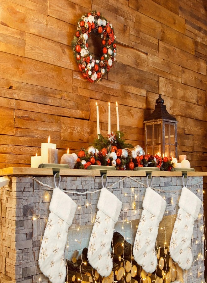 Leinuosen Christmas Stocking Holders Mantel Stocking Hangers Xmas Low Profile Stocking Holder Weighted Mantle Hooks for Stockings Heavy Stocking Holders Bases for Fireplace (Bronze,12 Pcs) - Image 5