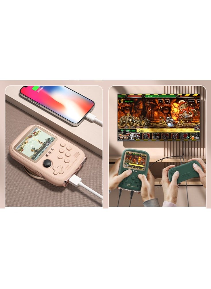 DY-19 New Fun Game Console Power Bank With Line Portable Mobile Power Nostalgic Arcade Handheld Game Console (Single Play 600 mAh) Pink