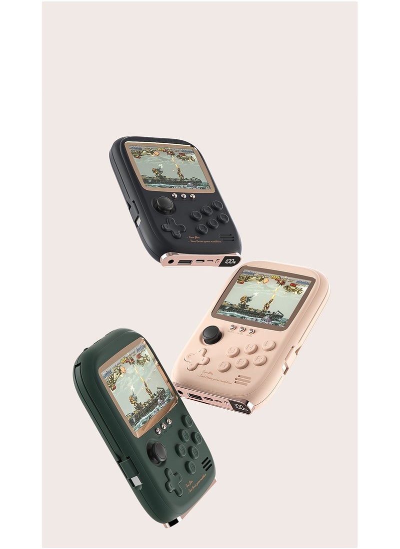 DY-19 New Fun Game Console Power Bank With Line Portable Mobile Power Nostalgic Arcade Handheld Game Console (Single Play 600 mAh) Pink