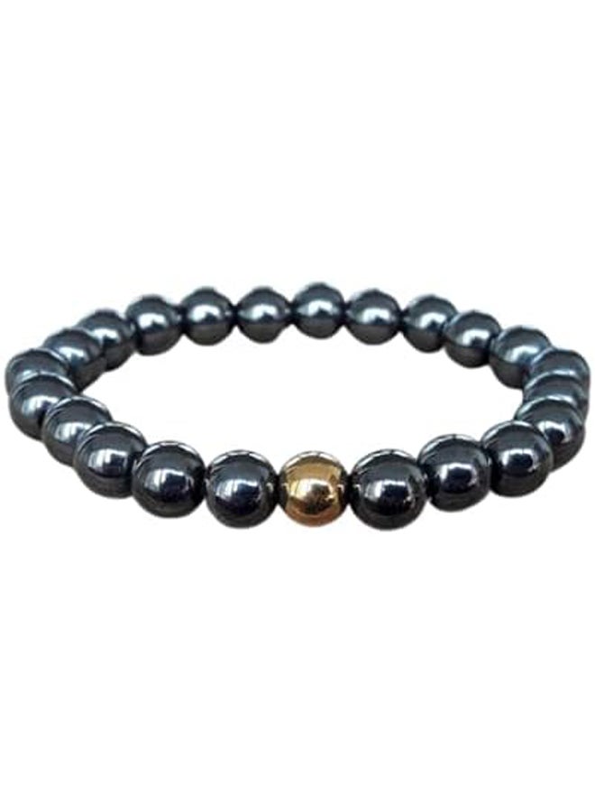 Attractive & Healing Natural Hematite Stretch Bracelet Special design handmade
