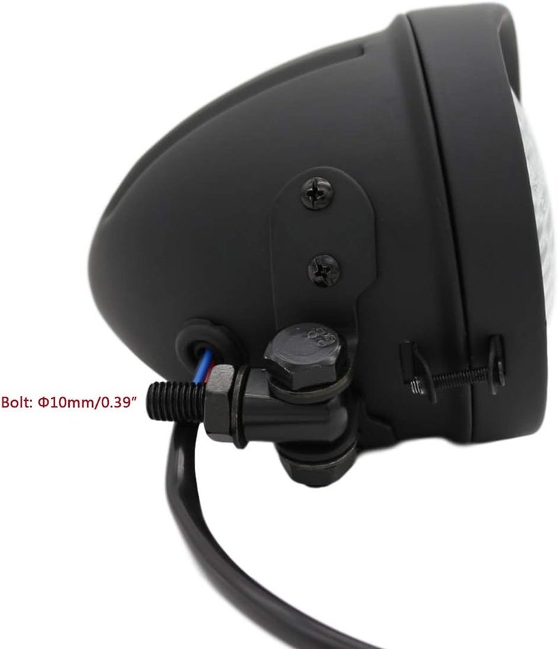 FATECIM 4.5" Motorcycle Headlight with Aluminum Visor - Image 2