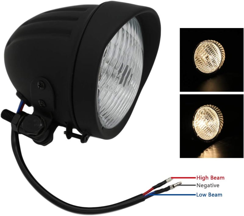 FATECIM 4.5" Motorcycle Headlight with Aluminum Visor - Image 3
