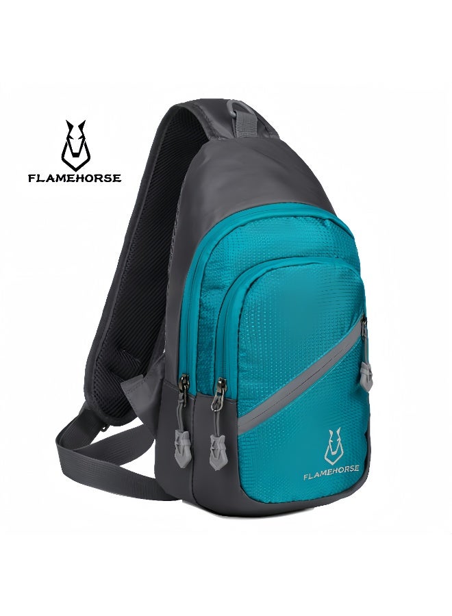 فليم هورس حقيبة صدر خارجية للرجال والنساء، حقيبة ظهر للسفر، خفيفة الوزن ومتعددة الاستخدامات، حقيبة كتف مقاومة للماء ومضيئة - Image 1
