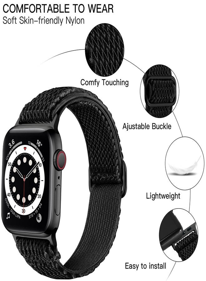 Lerobo Elastic Bands Compatible with Apple Watch 44mm 45mm 46mm 42mm 49mm 40mm for Women Men,Stretchy Solo Loop Soft Nylon Adjustable Solo Loop Sport Bands for iWatch SE Series 11 10 9 8 7 6 5 4 3 2 1 - Image 2